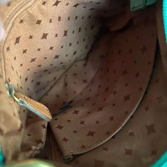 Vintage Fossil Explorer Leather Crossbody Bag Sage Green - Picture 8 of 8